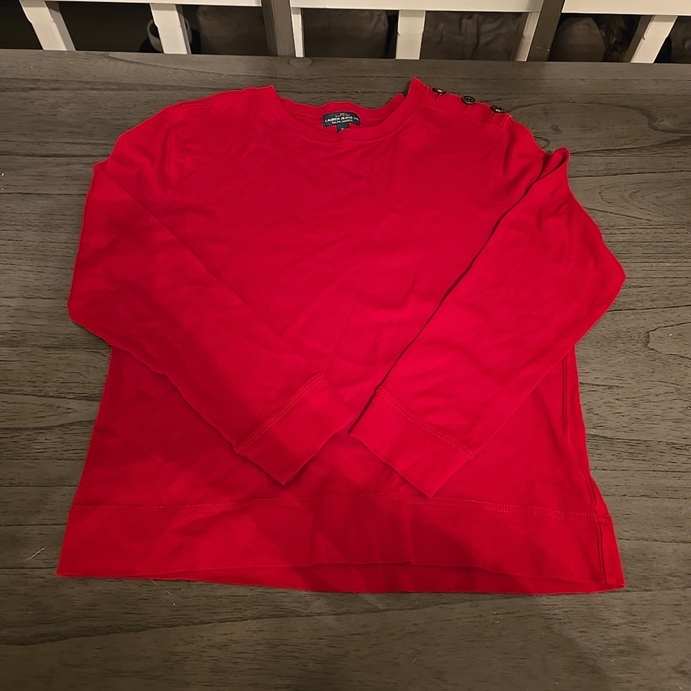 Lauren Ralph Lauren Red Long Sleeve Top